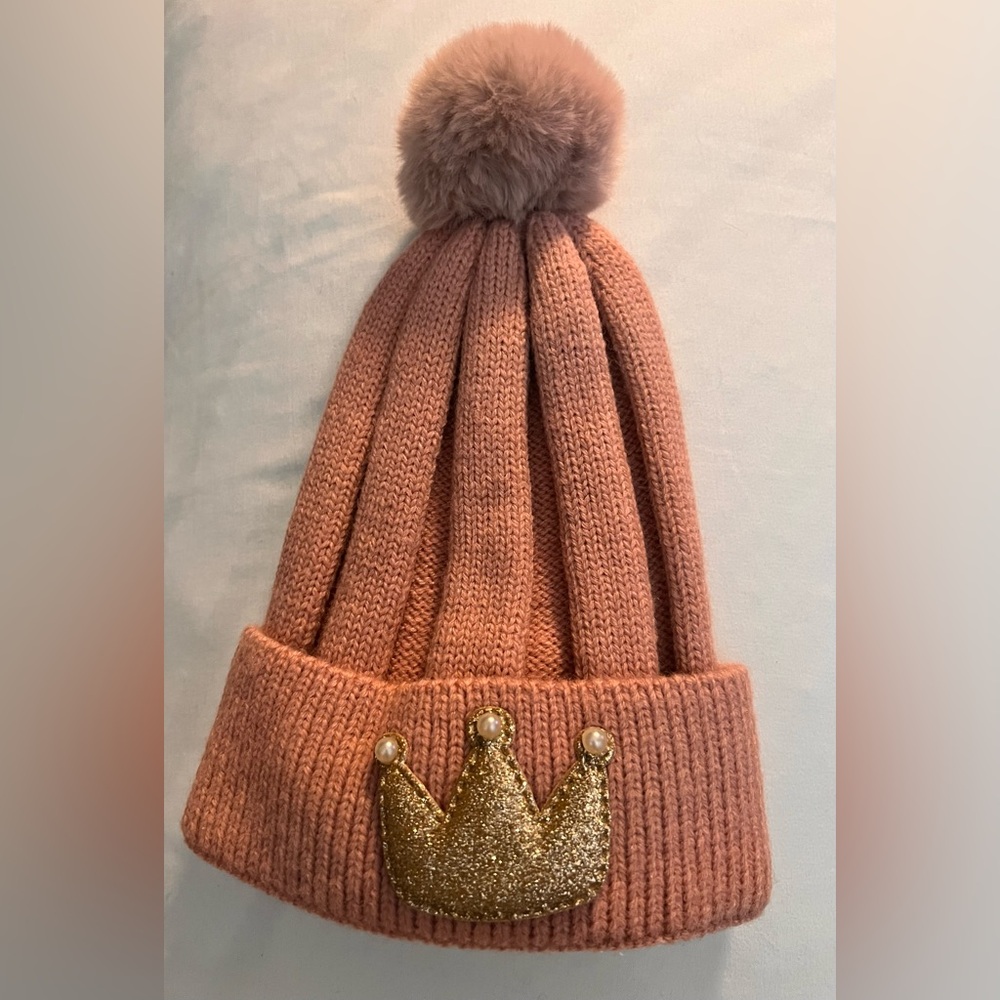 Pink Knit Crown Beanie for Baby NWOT
